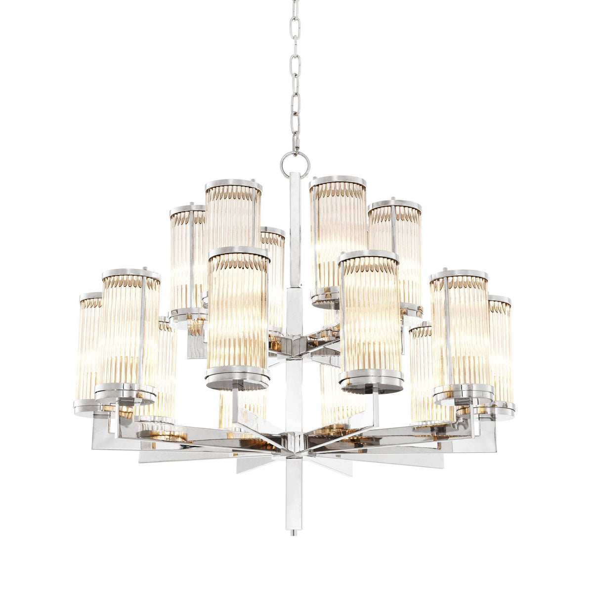 Claridges Modern Chandelier - Nickel