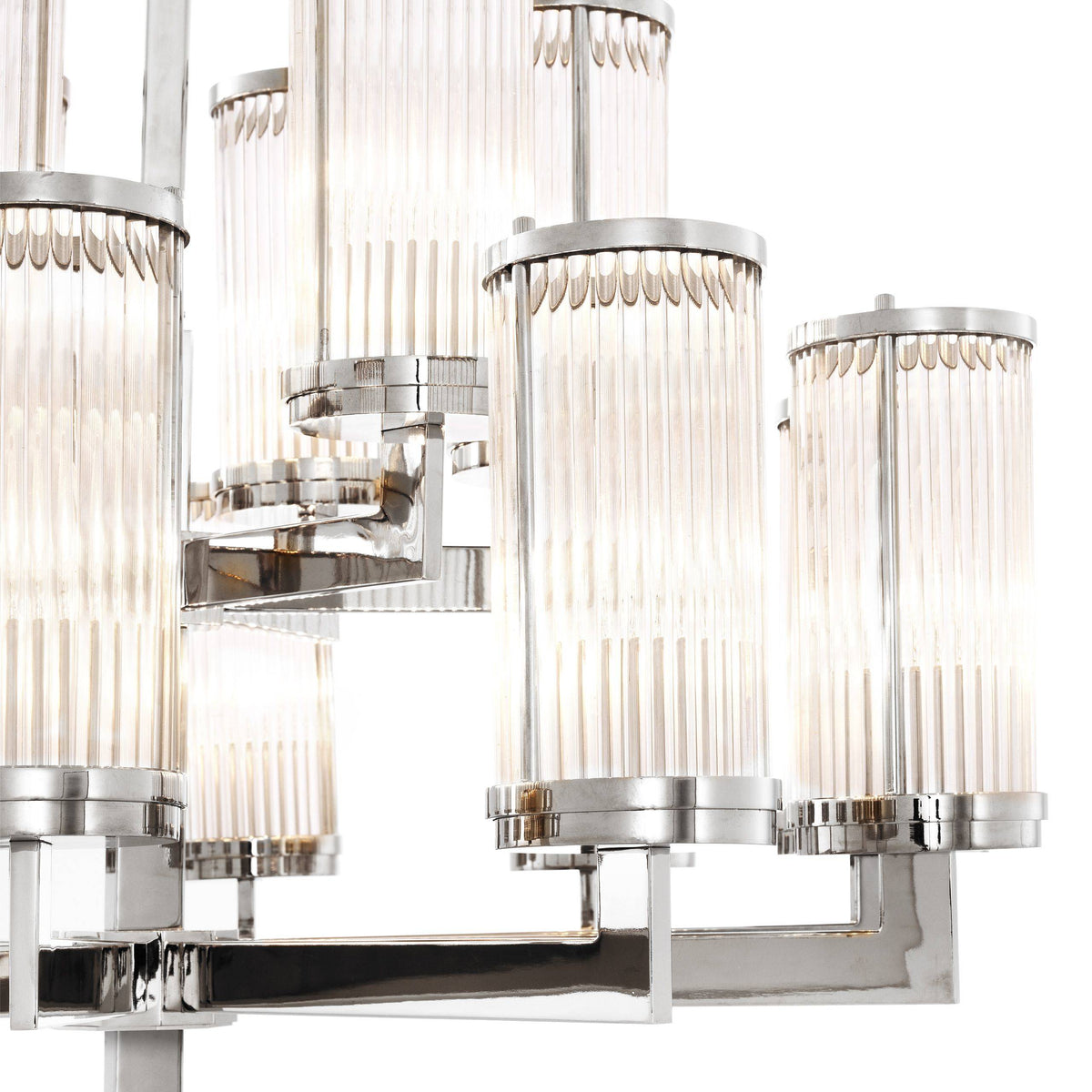 Claridges Modern Chandelier - Nickel - view 3
