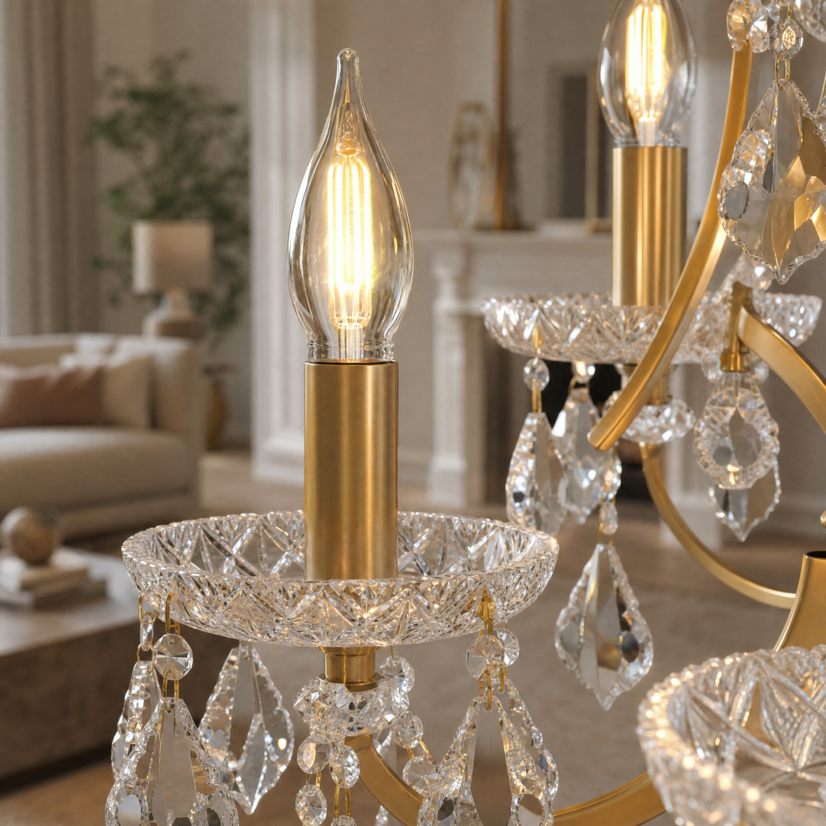 30.7" 15-Light Maria Theresa Crystal Chandelier - Gold - view 6