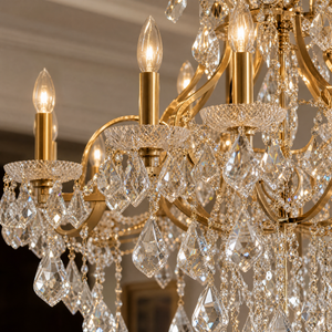 30.7" 15-Light Maria Theresa Crystal Chandelier - Gold - view 4