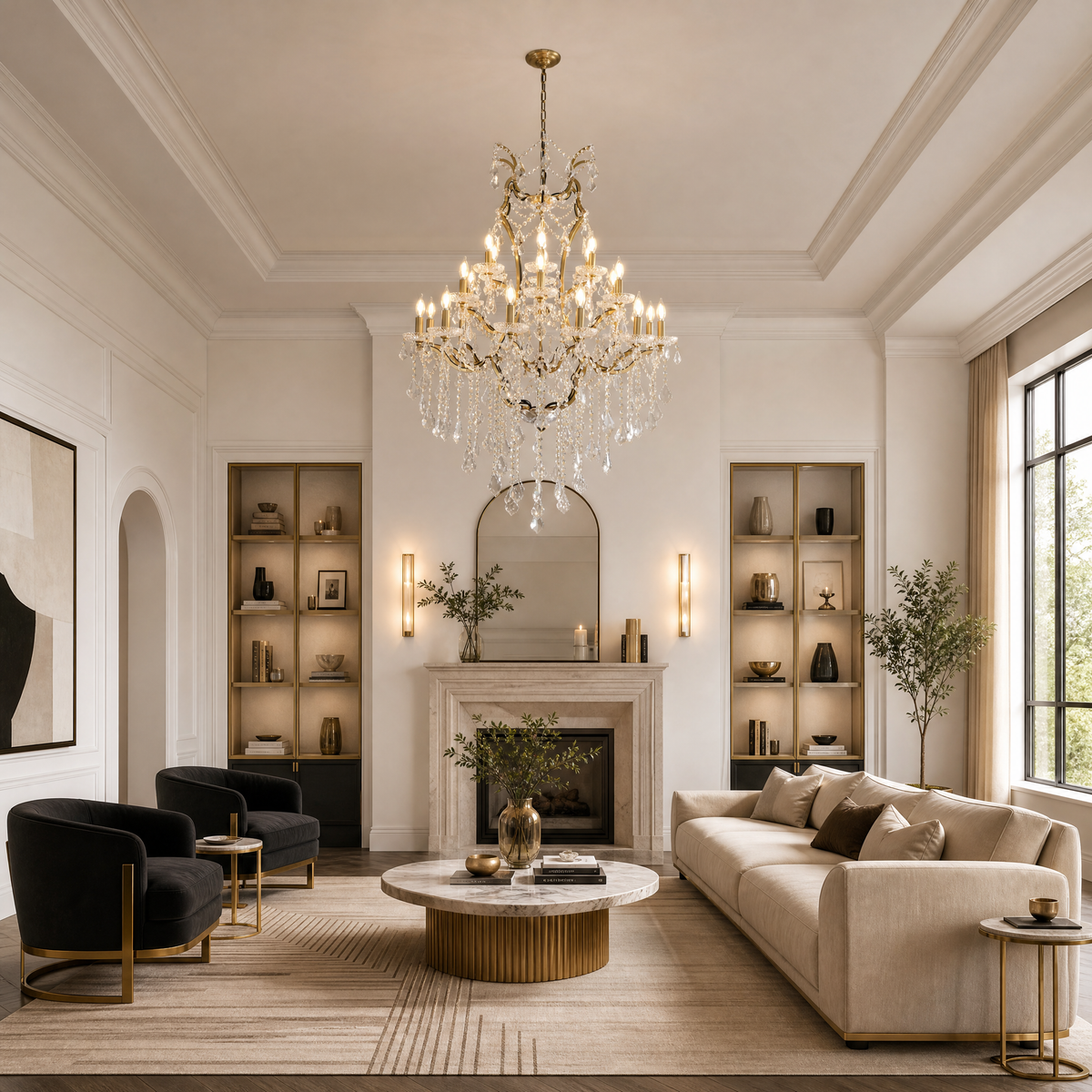 37.4" 24-Light Maria Theresa Crystal Chandelier - Gold - view 5