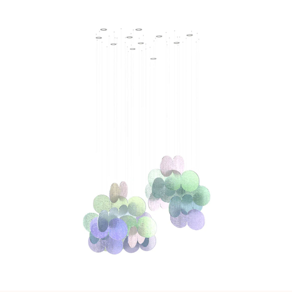 Clouds Iridescent Disc Chandelier - view 12