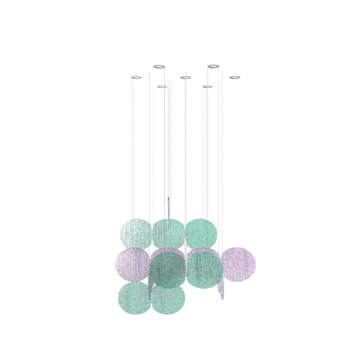 Clouds Iridescent Disc Chandelier - view 11