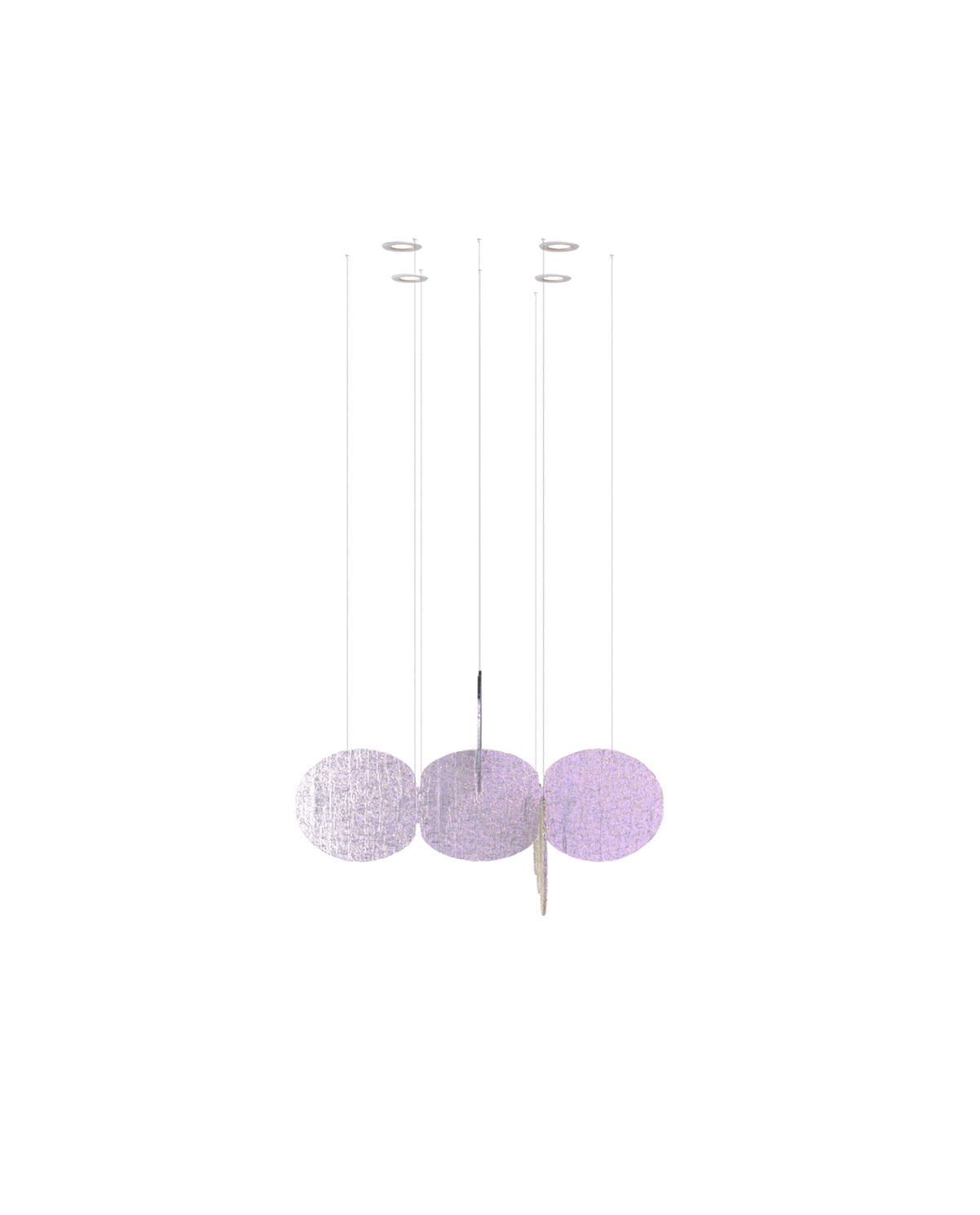 Clouds Iridescent Disc Chandelier - view 7