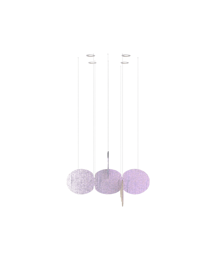 Clouds Iridescent Disc Chandelier - view 9