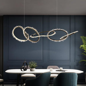 Crystal Cluster 5 Rings Chandelier - view 4