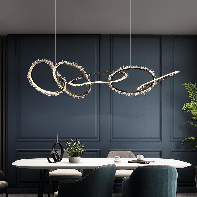 Crystal Cluster 5 Rings Chandelier - view 4