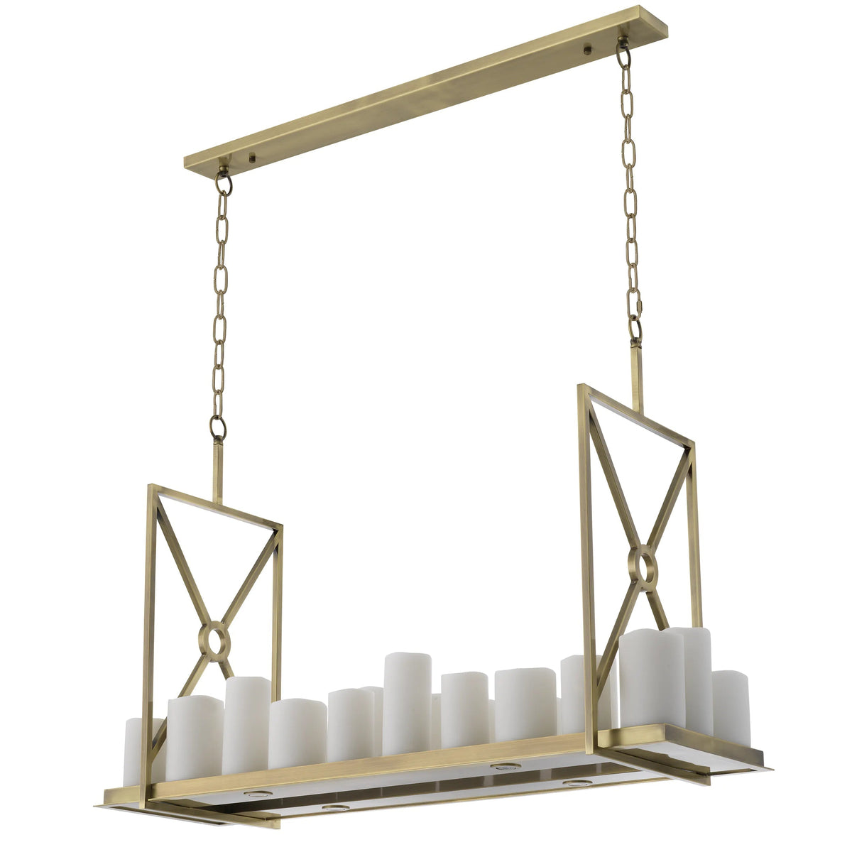 Commodore Modern Chandelier - Black/Brass - view 7