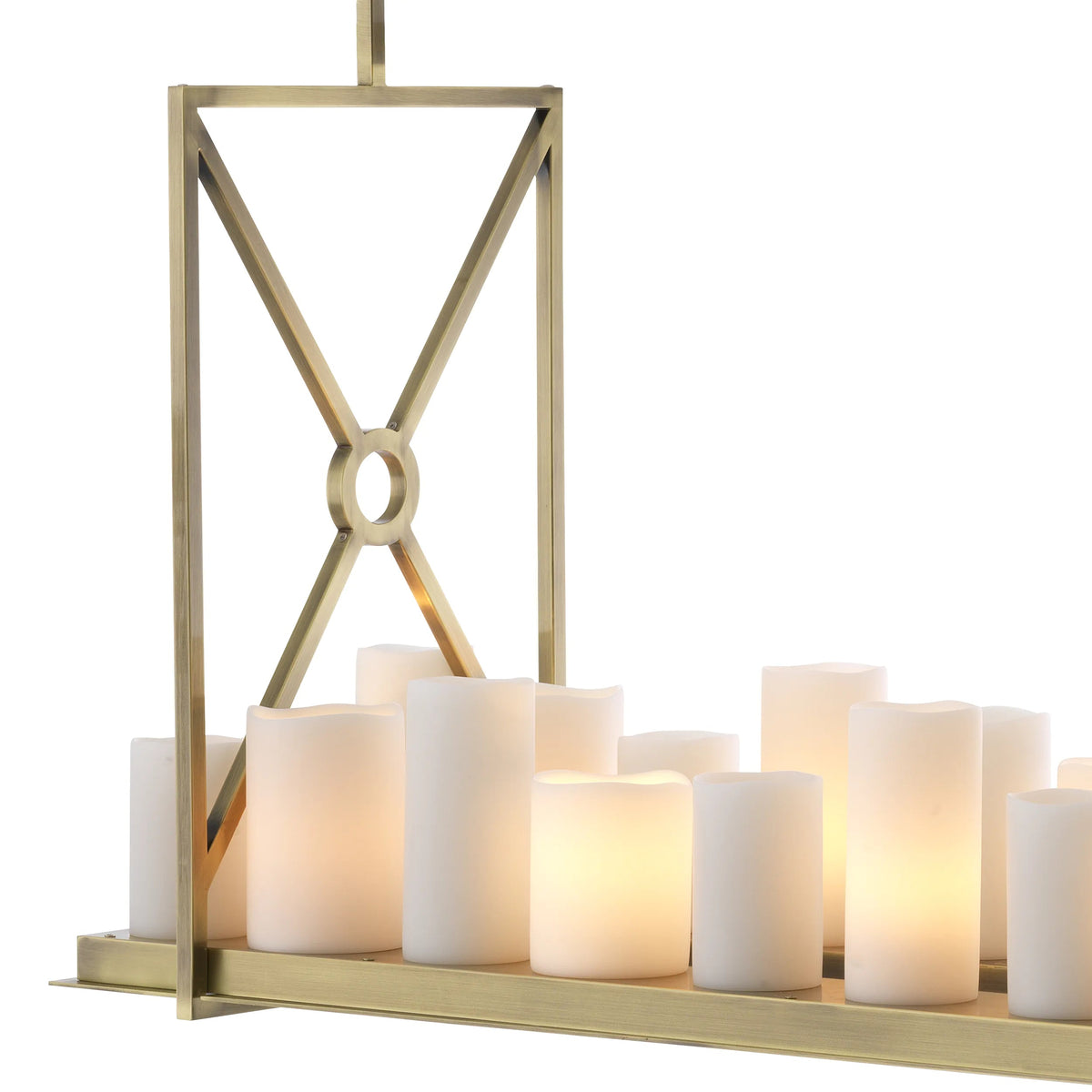 Commodore Modern Chandelier - Black/Brass - view 9