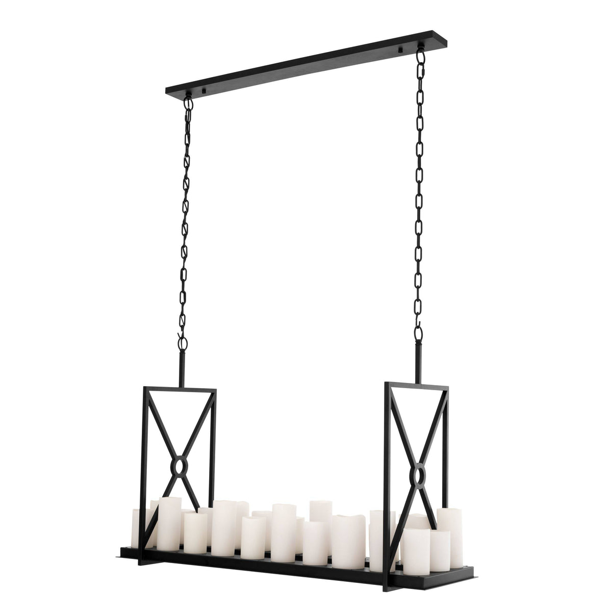 Commodore Modern Chandelier - Black/Brass - view 2