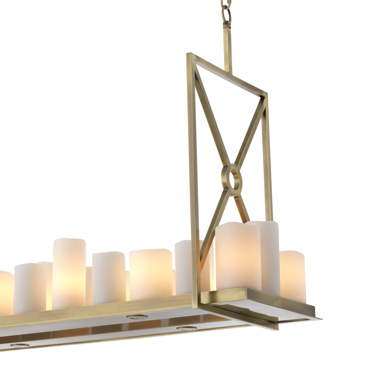 Commodore Modern Chandelier - Black/Brass - view 8