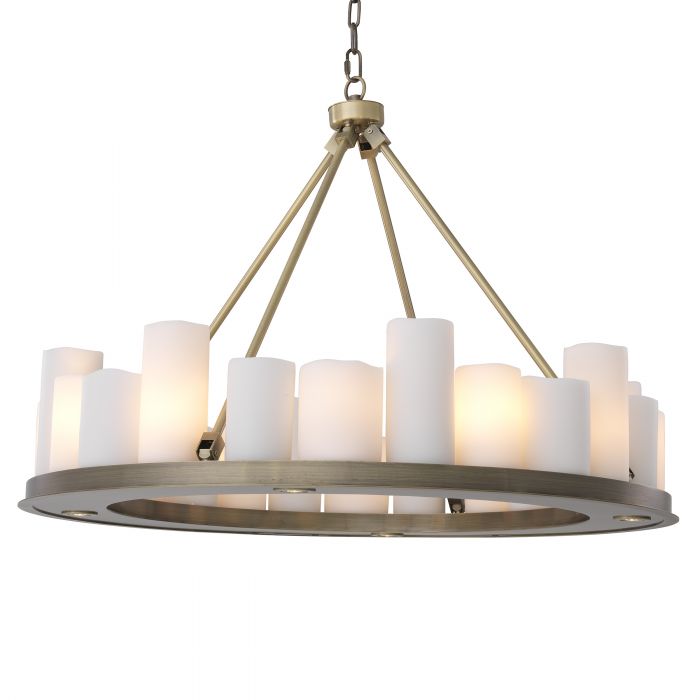 Commodore Ring Modern Chandelier - Black/Brass - view 9