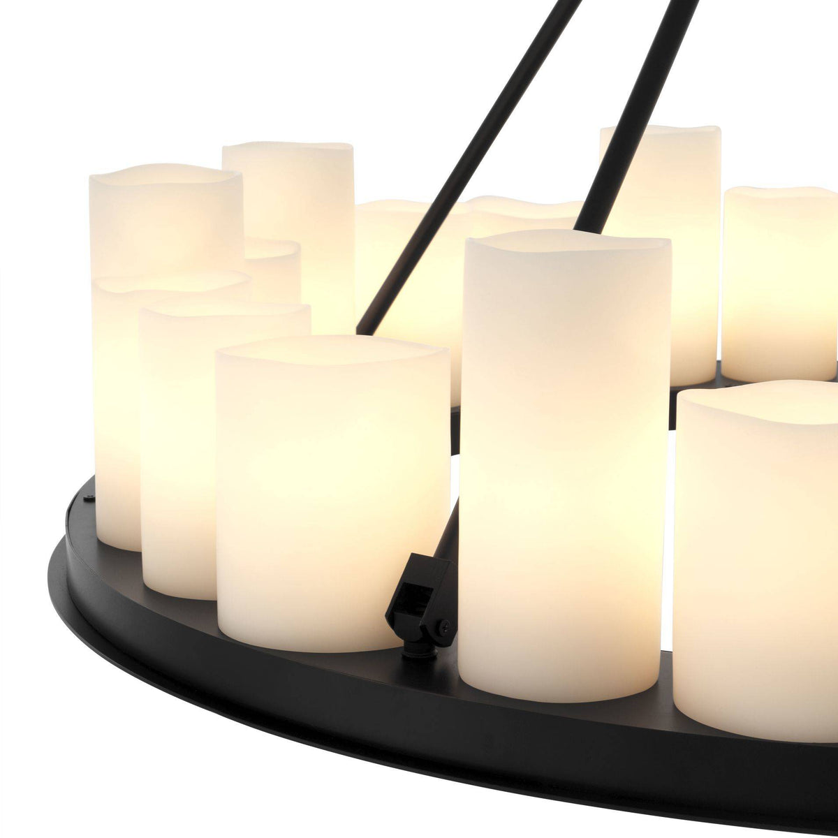 Commodore Ring Modern Chandelier - Black/Brass - view 5