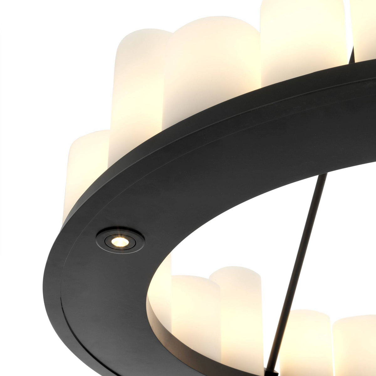 Commodore Ring Modern Chandelier - Black/Brass - view 4