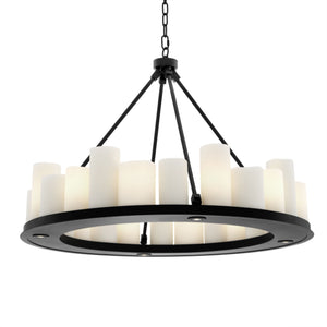 Commodore Ring Modern Chandelier - Black/Brass - view 2