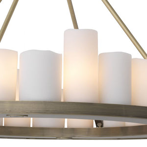 Commodore Ring Modern Chandelier - Black/Brass - view 11