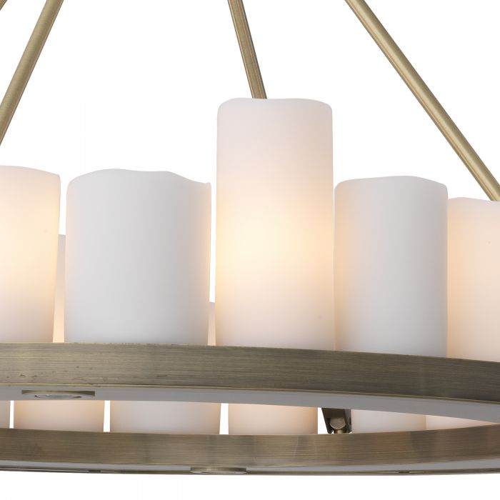 Commodore Ring Modern Chandelier - Black/Brass - view 11