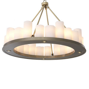 Commodore Ring Modern Chandelier - Black/Brass - view 10