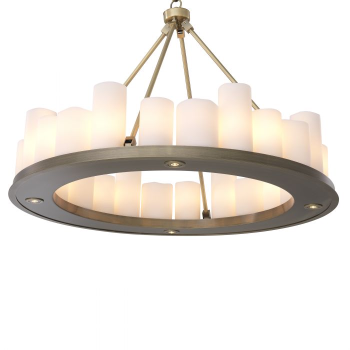 Commodore Ring Modern Chandelier - Black/Brass - view 10