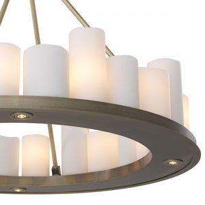 Commodore Ring Modern Chandelier - Black/Brass - view 12