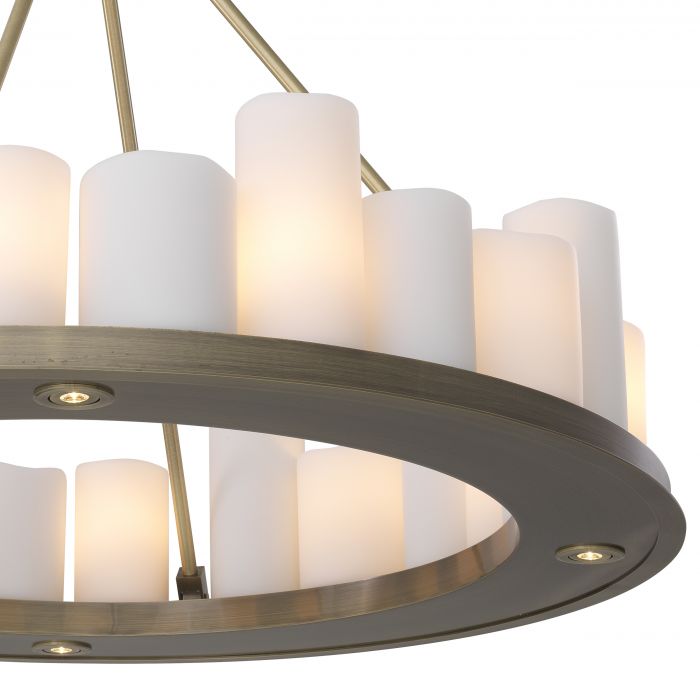 Commodore Ring Modern Chandelier - Black/Brass - view 12