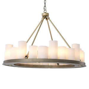 Commodore Ring Modern Chandelier - Black/Brass - view 7