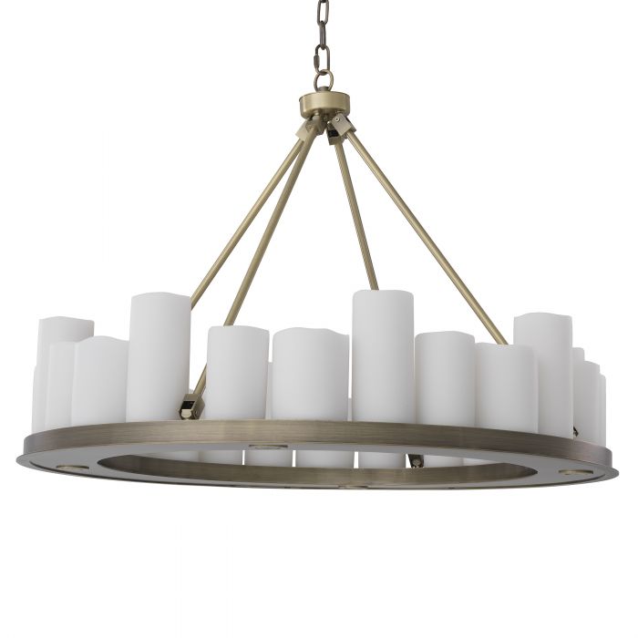 Commodore Ring Modern Chandelier - Black/Brass - view 8