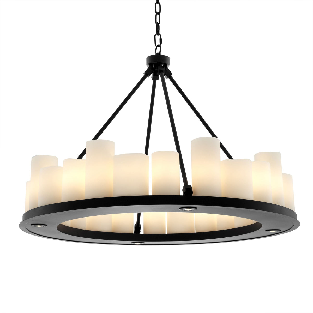 Commodore Ring Modern Chandelier - Black/Brass - view 3