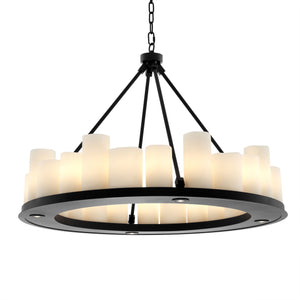 Commodore Ring Modern Chandelier - Black/Brass - view 3