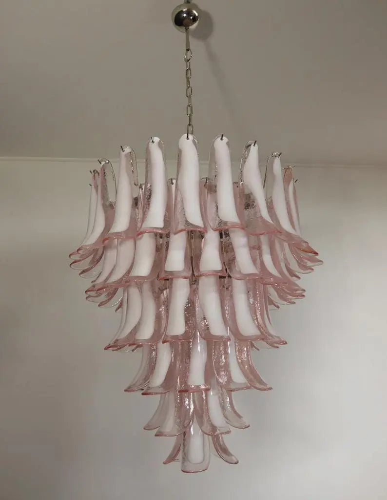 Murano-Style Chandelier – 75 petals – Pink