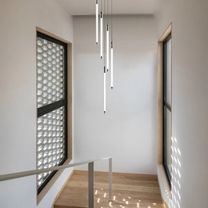 Contemporary Staircase Chandelier Spiral Tube Ceiling Light - view 8