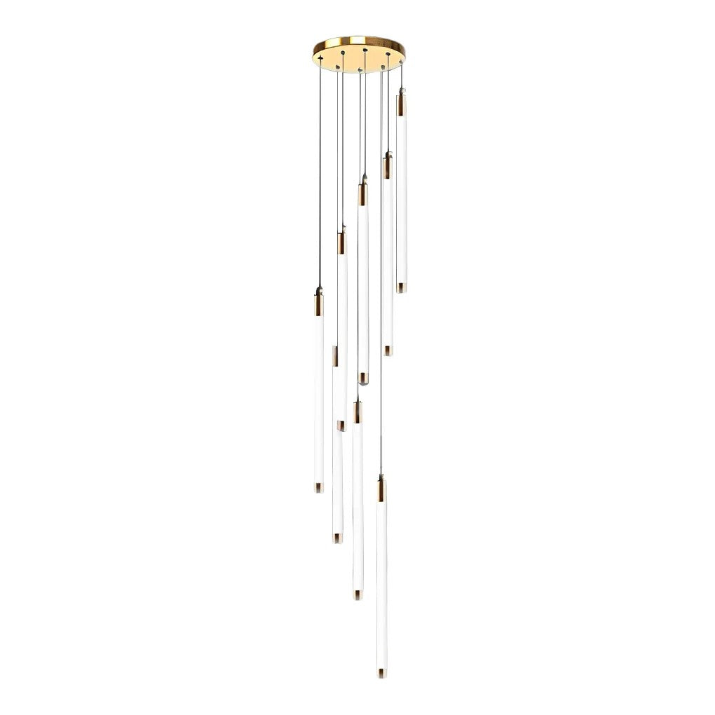 Contemporary Staircase Chandelier Spiral Tube Ceiling Light - view 18