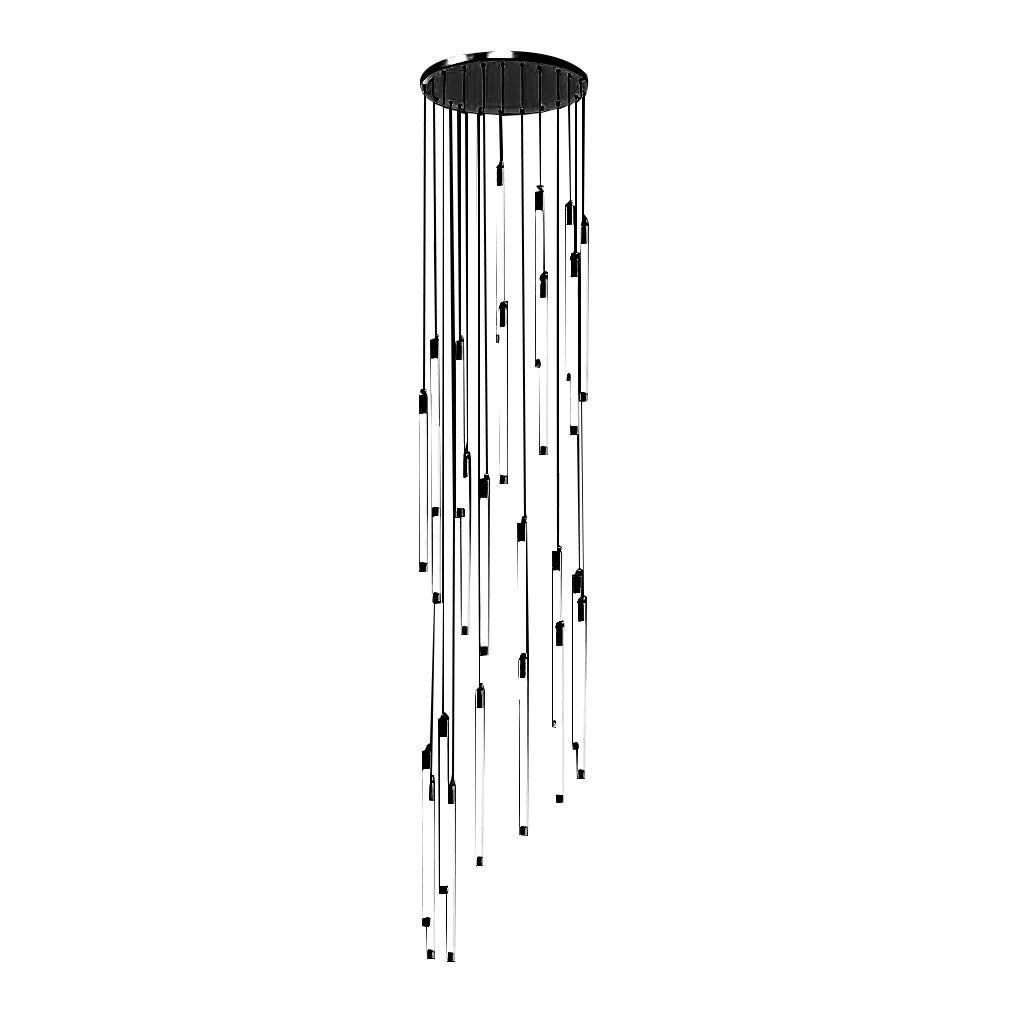 Contemporary Staircase Chandelier Spiral Tube Ceiling Light - view 28