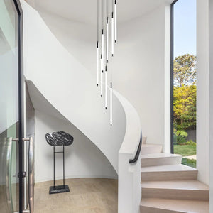 Contemporary Staircase Chandelier Spiral Tube Ceiling Light - view 11