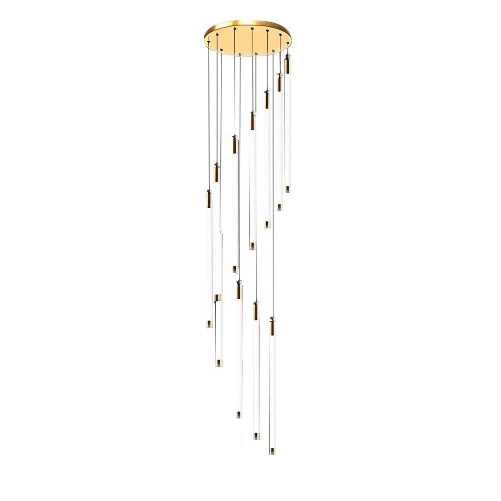 Contemporary Staircase Chandelier Spiral Tube Ceiling Light - view 17