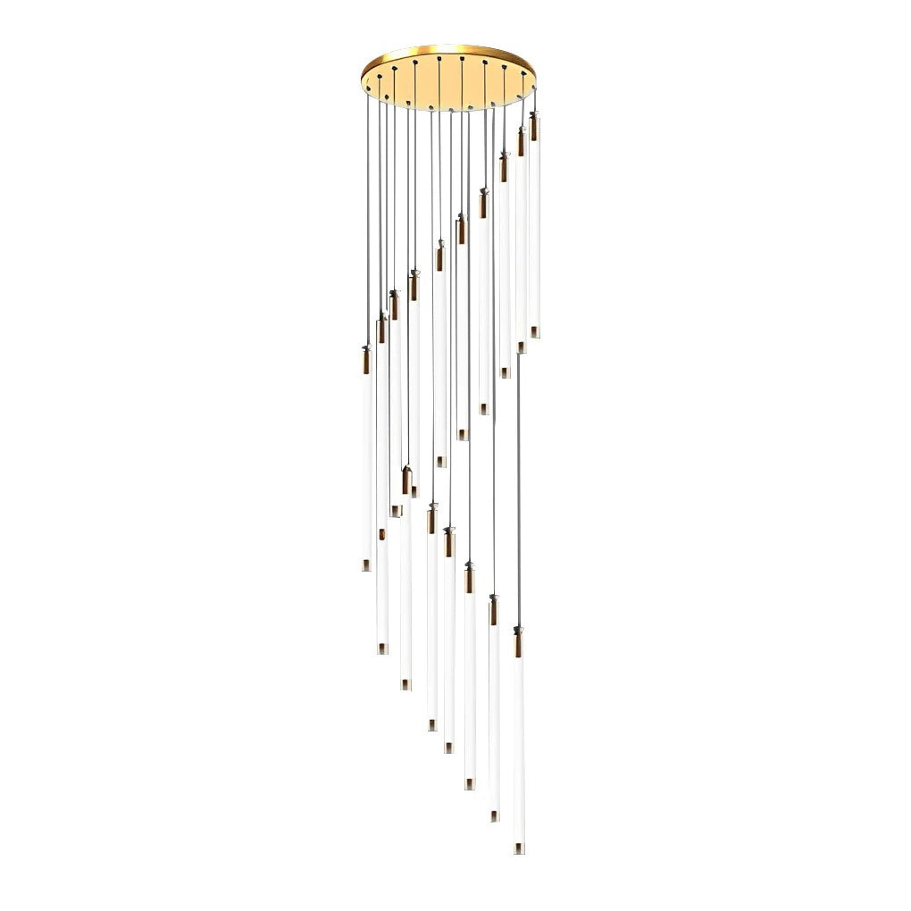 Contemporary Staircase Chandelier Spiral Tube Ceiling Light - view 19