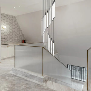 Contemporary Staircase Chandelier Spiral Tube Ceiling Light - view 6