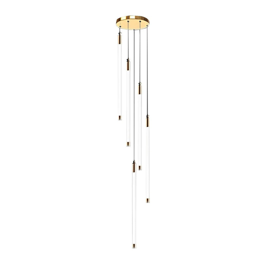Contemporary Staircase Chandelier Spiral Tube Ceiling Light - view 16