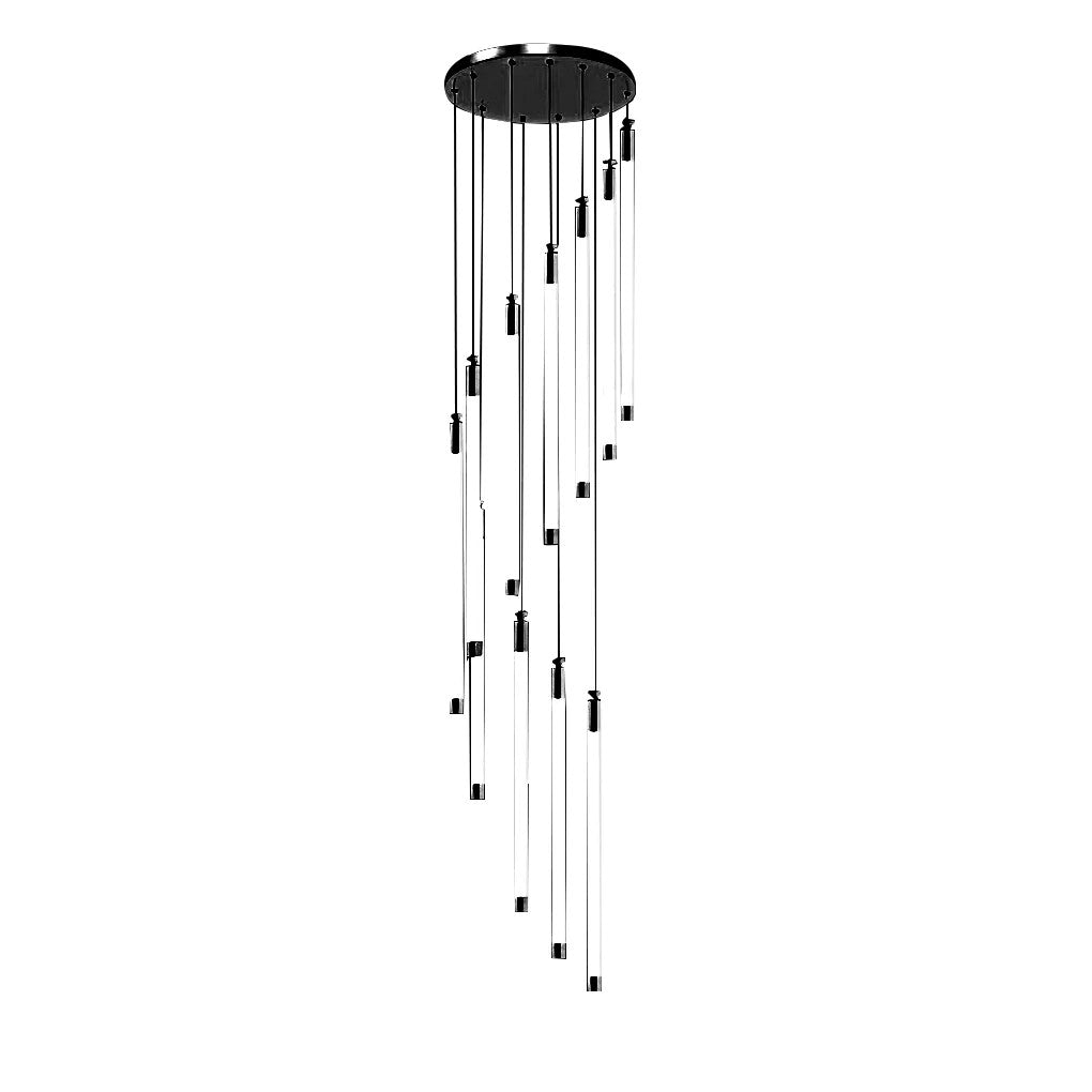 Contemporary Staircase Chandelier Spiral Tube Ceiling Light - view 26