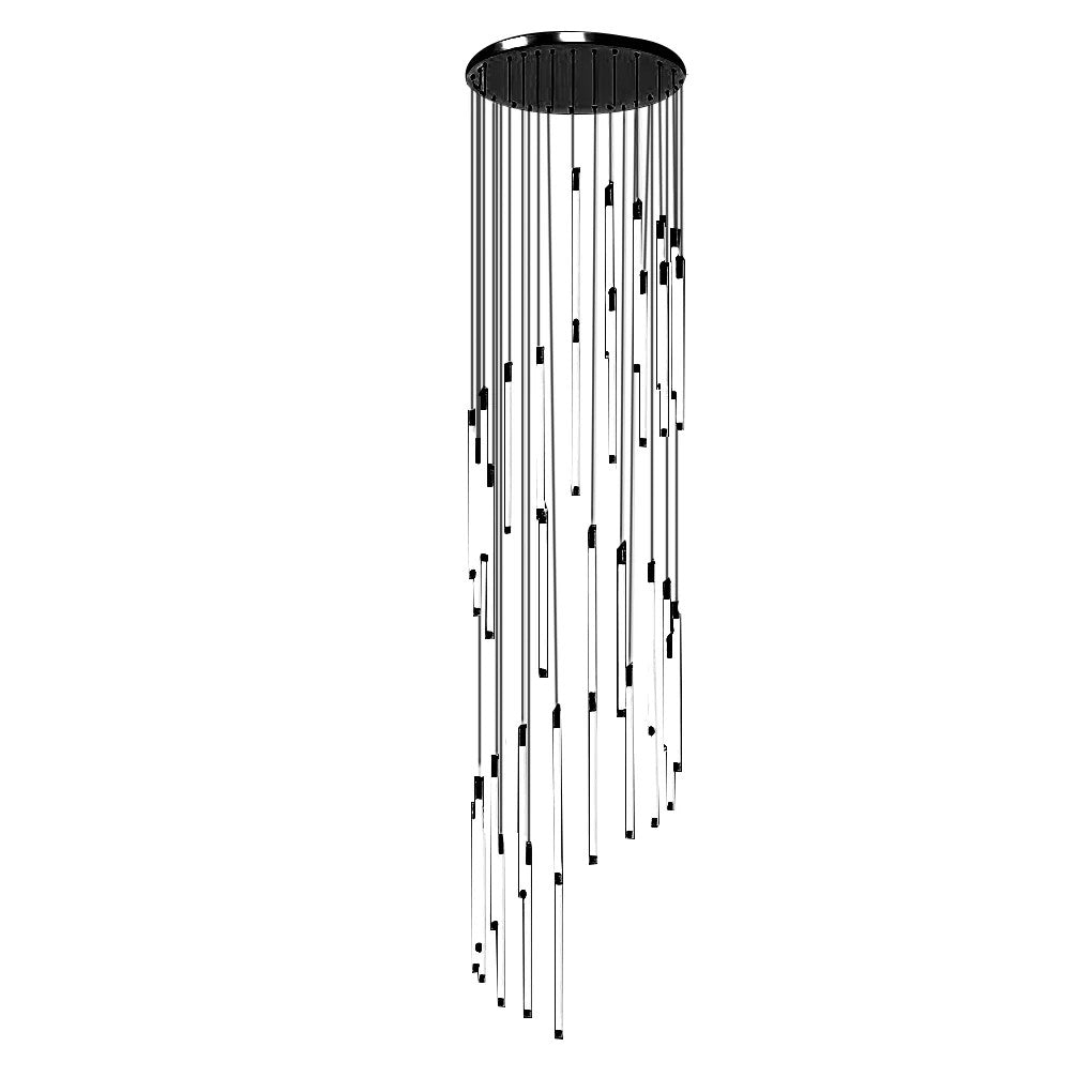 Contemporary Staircase Chandelier Spiral Tube Ceiling Light - view 29