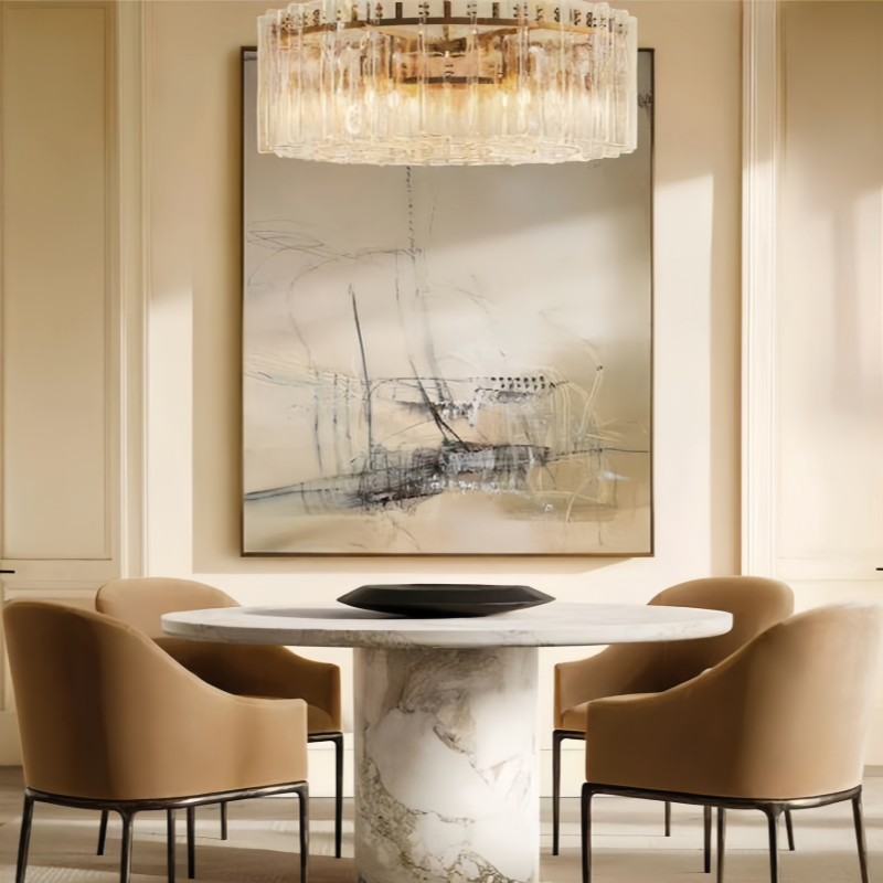 Loxel Smoke Glass Round Chandelier 36 in48 in - view 3