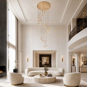 Crane Cascading Handmade Glass Chandelier