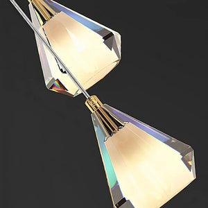 Creative Crystal Shade Three Step Dimming Nordic Staircase Chandelier - view 11