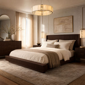 Cristallo Modern Alabaster Round Drum Chandelier
