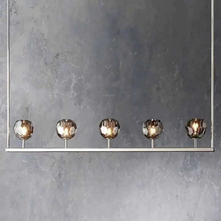 Crysball Glass Linear Chandelier 48" - view 6