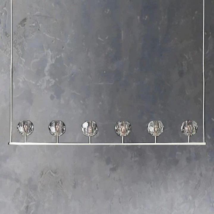 Crysball Glass Linear Chandelier 60" - view 10