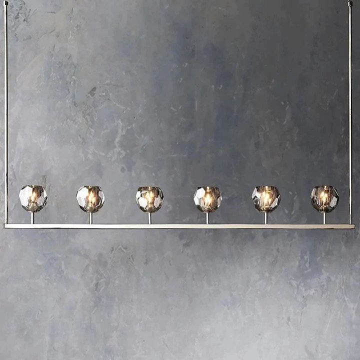 Crysball Glass Linear Chandelier 60" - view 11
