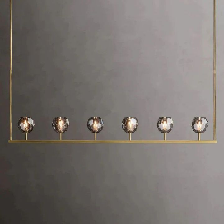 Crysball Glass Linear Chandelier 60" - view 14
