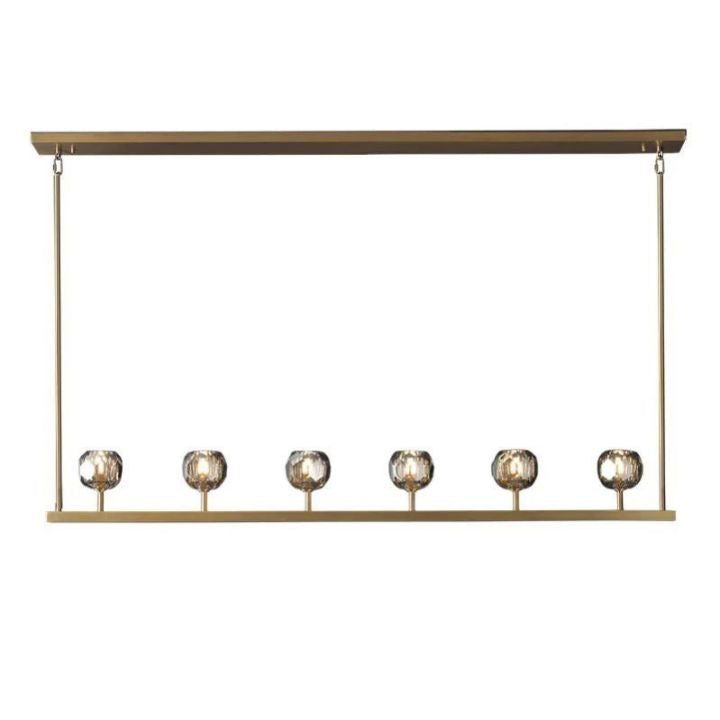 Crysball Glass Linear Chandelier 60" - view 8