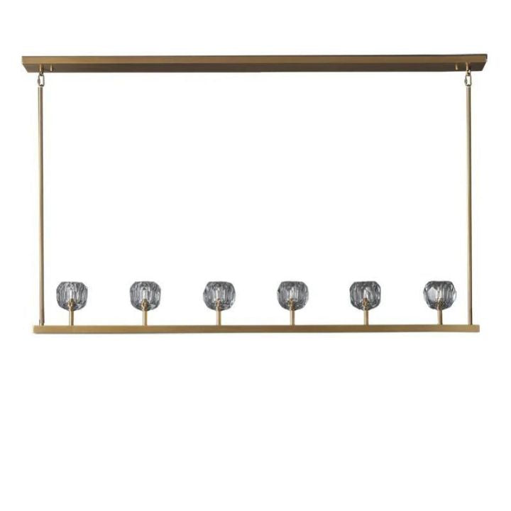 Crysball Glass Linear Chandelier 60" - view 7